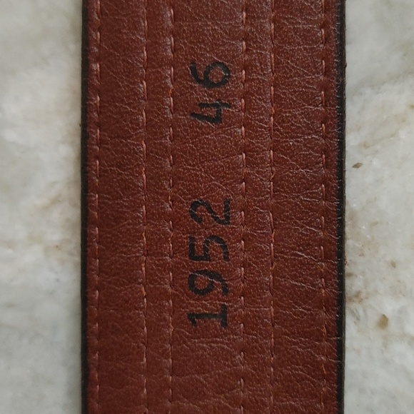 Men's Lejon Bison Leather Belt Dark Brown Size 46 - Picture 8 of 11